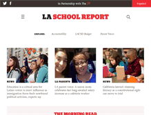 Tablet Screenshot of laschoolreport.com